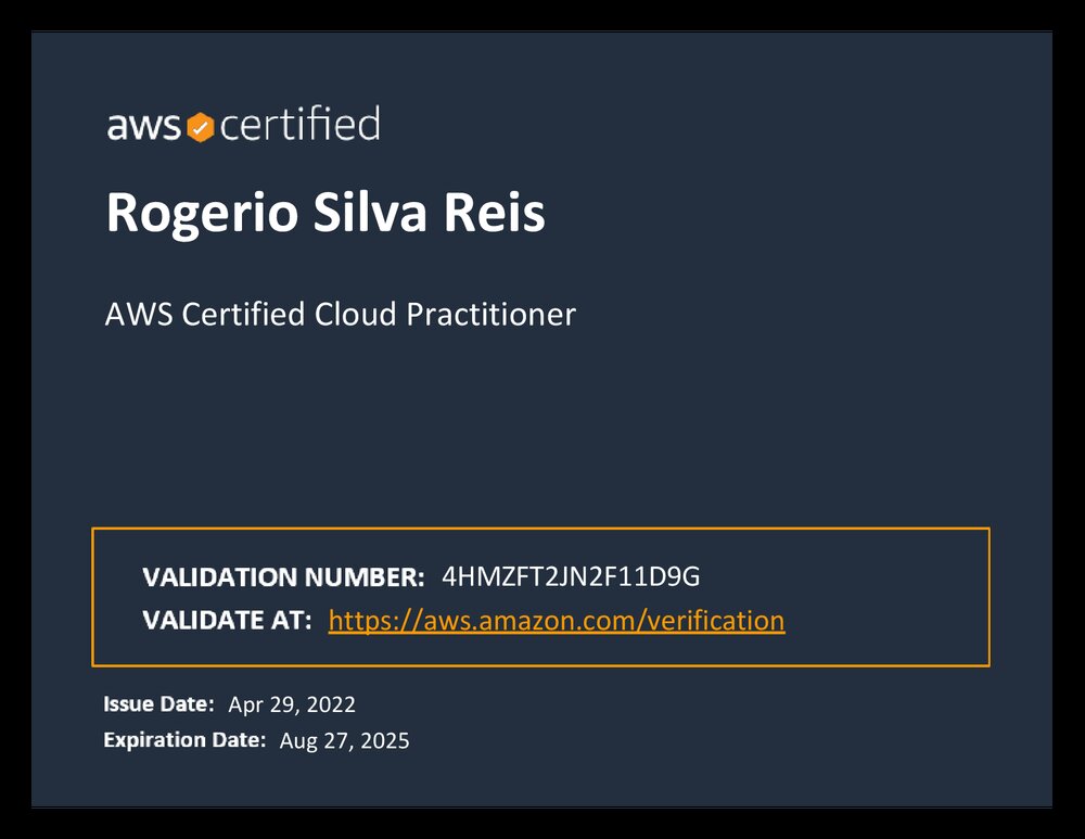 Comprovante de aprovação de Rogerio Silva Reis