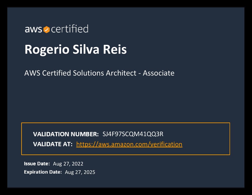 Comprovante de aprovação de Rogerio Silva Reis