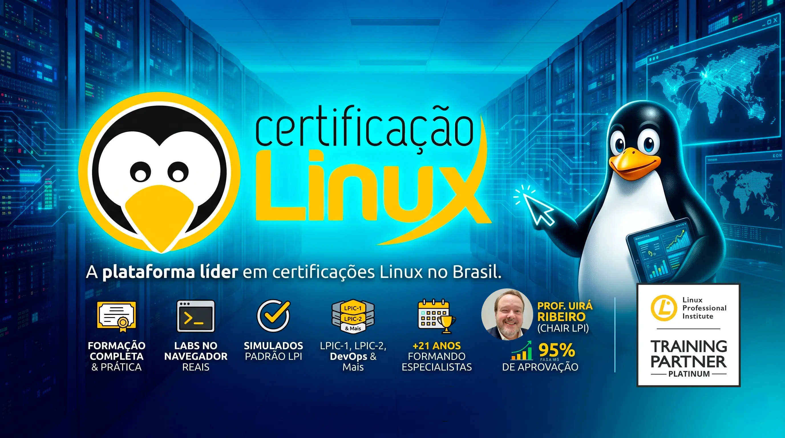 Certificação Linux — a plataforma líder em certificações Linux no Brasil